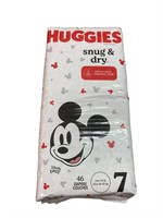 Huggies snug and dry 46 diapers couches. Size 7!