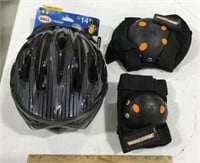 Bell bicycle helmet w/Mongoose knee & elbow pads