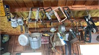 Lot of Buckets, Kettles, & License Plate Covers