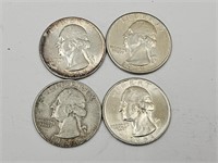1939, 1949, 1953, 1954  Silver Quarters