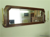 Walnlut 3 Way Bevelled Wall Mirror