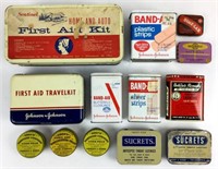 Vintage First Aid & Bandaid Tins