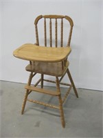 19"x 20"x 39" Wood High Chair