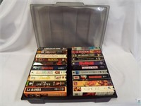 (20) VHS Movies - With Plastic Storage Case