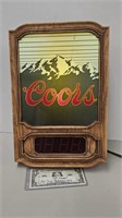 Coors Banquet Beer Lighted Advertising Clock.