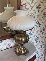 Milk glass shade vintage lamp