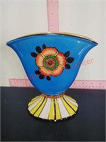 Sakuraware Japan Lusterware Art Deco Floral Fan