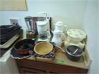 Lot Of Kitchen Appliances, Pots, Pans, Etc