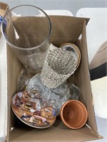 Box Lot of Dishes & Glass