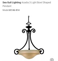 Acadia 3 Light Bowl Shaped Pendant-Bronze