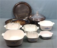 6pc. Corning Ware + Silverplate