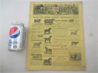 Ancienne revue "Canadian Live Stock Journal"