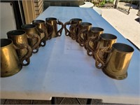 Brass mugs 4½"