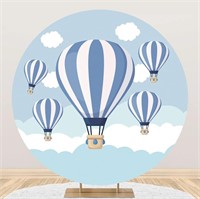 7x7ft Hot Air Balloons Round Backdrop