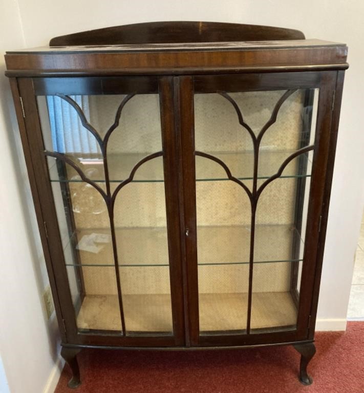 Antique Glass Front Display Cabinet