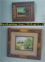 2 original oil paintings 19x16 12x10