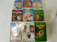 9 VHS tapes, 7 are Disney.