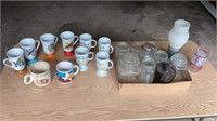 Cups, jar mugs & misc