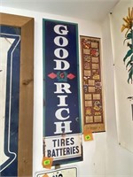 Good rich tires and batteries metal sign, 45 x