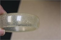 Wide Lucite Bangle Bracelet