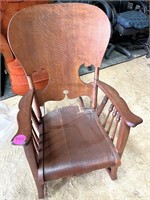 Curved Fan Back Arm Rocker