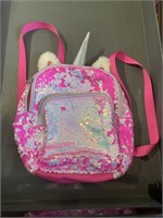 kids pink sequin unicorn backpack toddler/small