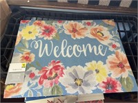 door mat rubber back WELCOME 18 x 24'