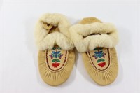 Cree-Metis of Canada Crafted, Beaded, Moccasins