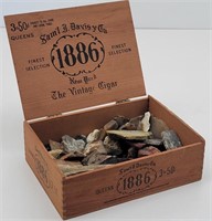 Vintage Cigar Box w/ Cut Rock Collection