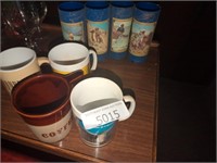 Jim Beam glasses & other coffee mugs