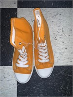 Hightop Canvas Sneakers, Orange in Color