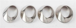 Concorde Stainless Steel Napkin Rings, 4