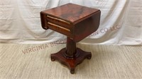 Mahogany Empire 2-Drawer Drop Leaf Accent Table