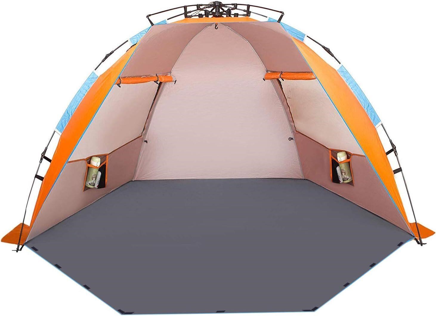 Oileus X-Large 4 Person Beach Tent  Orange