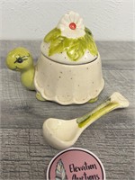 Vintage Ceramic Turtle Sugar container