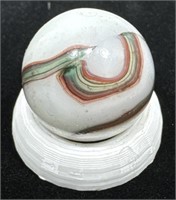 Heaton Oxblood Swirl marble 5/8” NM-