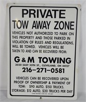 Private Tow Away Zone Metal Sign