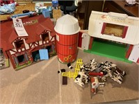 Fisher Price House (Water Damaged) & Barn