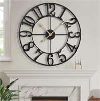 LEIKE Large Wall Clock, Silent Non-Ticking