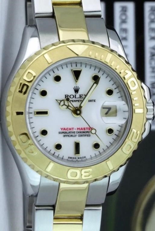 Rolex Ladies 18 kt Gold YachtMaster Watch