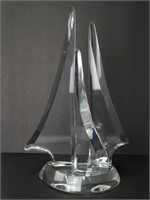 Lucy Phelps Lucite Abstract Sailboat Sculpture