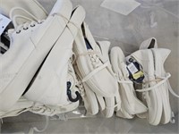 Sneakers. Approximately 15 pair of white, canvas