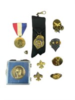 A Collection Of Military Pins & Metals