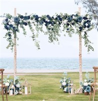 Ling's Moment Wedding Arch Artificial Flowers Blue