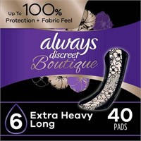 Always Discreet Incontinence Pads  40 CT