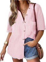 Linen Shirts for Women Oversized Button Down