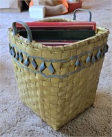 Basket With 3 Canadian Hard Cover Books