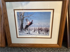Winter Solitude Pheasant framed art