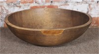 A Large Carved Wooden Bowl