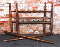 A Mid 19th C. Maple Spool Turned Rope Bed,